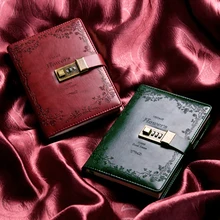 20*14 см Новая мода Кожа Pu блокировка паролем Ноутбук Ретро Бизнес прогулки дневник творческие заметки подарок 842