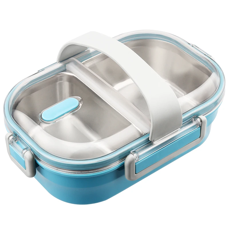 

304 Stainless Steel Compartment Lunch Box Leakproof Food Soup Container Lunch Box with Handle For Kids School Picnic Camp