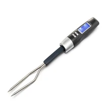 Programmed Digital Kitchen Food Cooking BBQ Meat Fork Thermometer,Beef/Turkey/Steak Grilling Roasting Barbecue Temperature Alarm