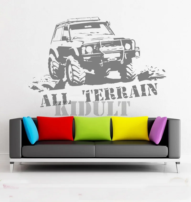 Creative SUV Wrangler Car Garage Wall Stickers Vinyl Stickers Wall