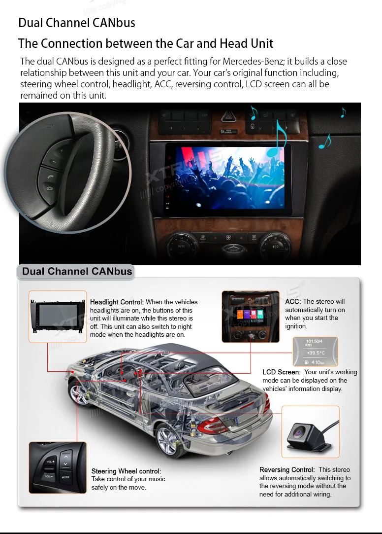 Clearance 8" Octa-Core Android 6.0 OS Special Car Multimedia GPS Radio for Mercedes-Benz CLK-Class W209 2005-2006 & C-Class W203 2004-2007 18