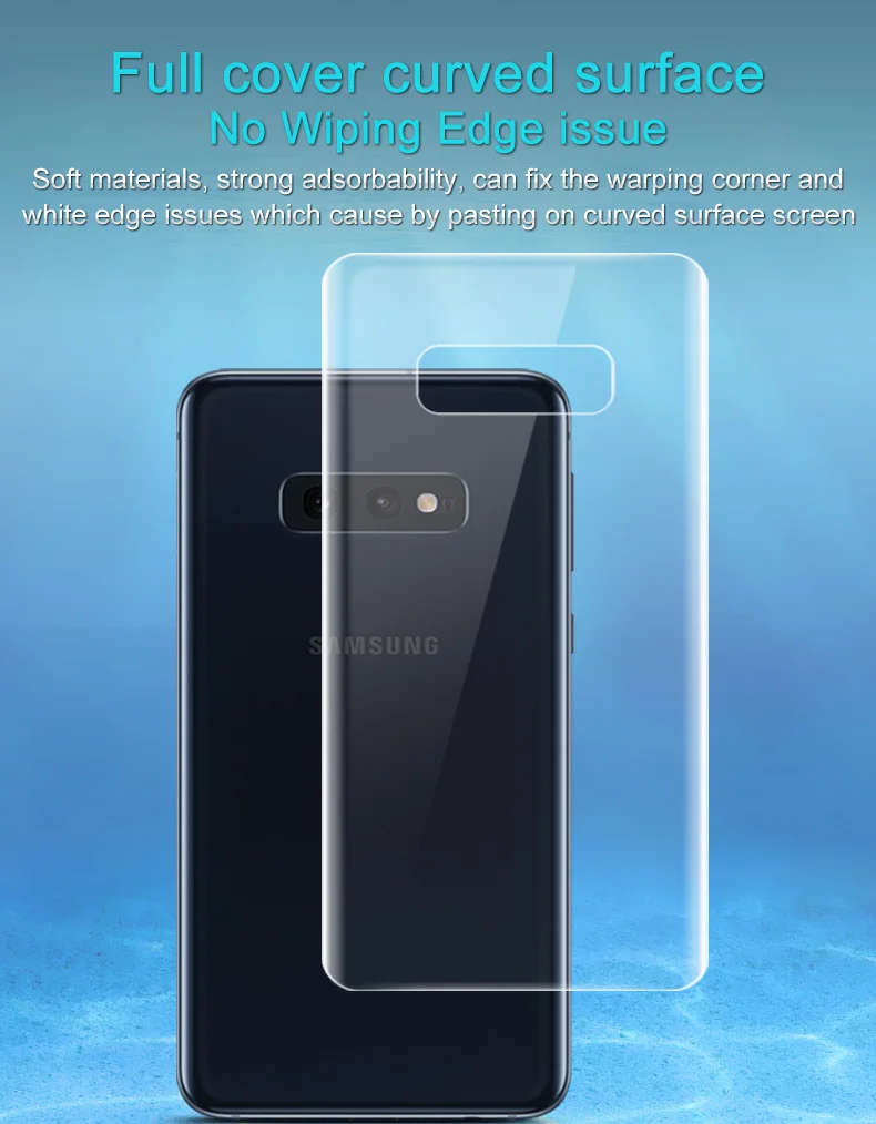 Imak Hydrogel III для SS Galaxy S10 Plus S10E, 2 шт., защита для заднего экрана, передняя, задняя, полное покрытие, мягкая защитная пленка, не стекло