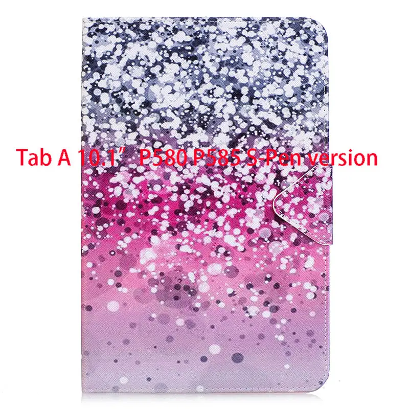 B015 Чехол для планшета для samsung Galaxy Tab A, A6, 10,1,, P580, P585, SM-P580, с S ручкой, чехол, модный, для девочек, с кошкой, с подставкой, кожаный чехол - Цвет: B015