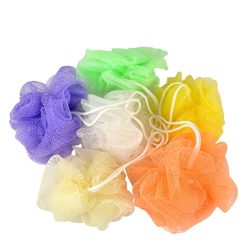 Sponge Mesh Net Ball Bath Soap Bubble Soft Body Wash Exfoliate Puff New