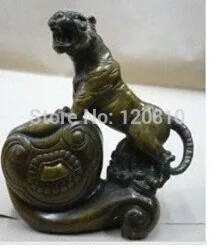 

beautiful brass censer tiger collectible statue BY EMS