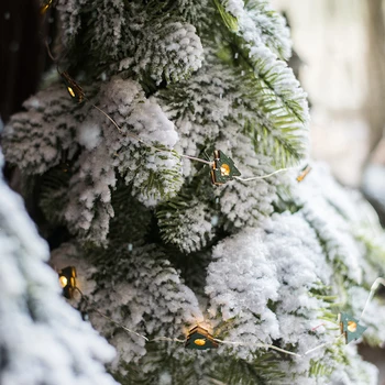 

20Led Nordic Wood Christmas Tree Elk Copper Wire String Lights 3m LED Decoration For Christmas Garland On The Window New Year