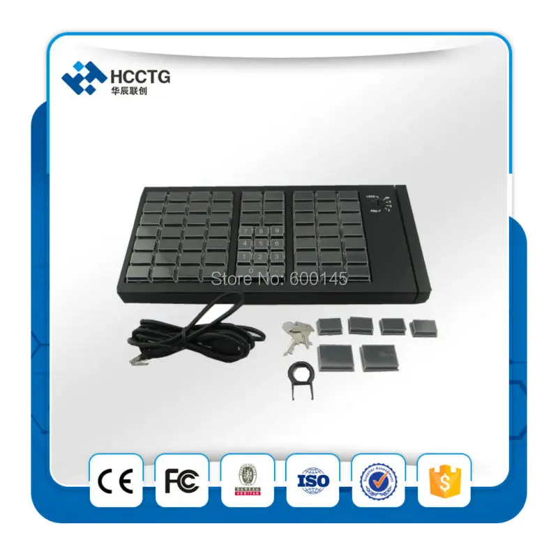 KB66 de programación USB teclado POS programable Teclado mecánico sin MSR lector de tarjeta - 2