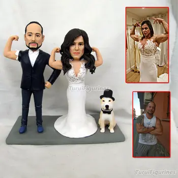 

ooak Polymer Clay minature doll figurine Superb workmanship Collectible figurine toys for man wedding decoration cake topper