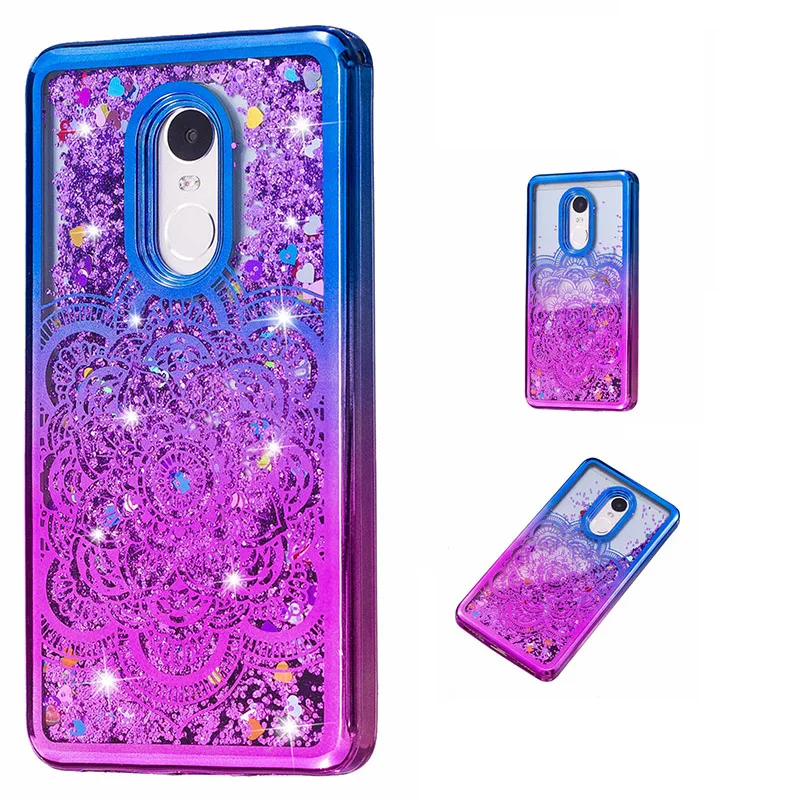 

Luxury plating gradient cover for xiaomi redmi note 4x case dynamic liquid glitter quicksand cases for xiaomi note 4 coque etui