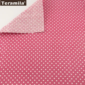 

Print Dots Pink Linen Fabric Sewing Material TERAMILA Linen Fabric 145cm Width Tablecloth Curtain Pillow