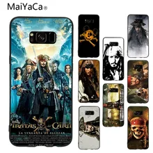 MaiYaCa de Piratas del Caribe Capitán Jack Coque negro caja del teléfono de la cáscara del teléfono para samsung S9 S7 S8 S7 Edge cubierta de la Caja la tapa