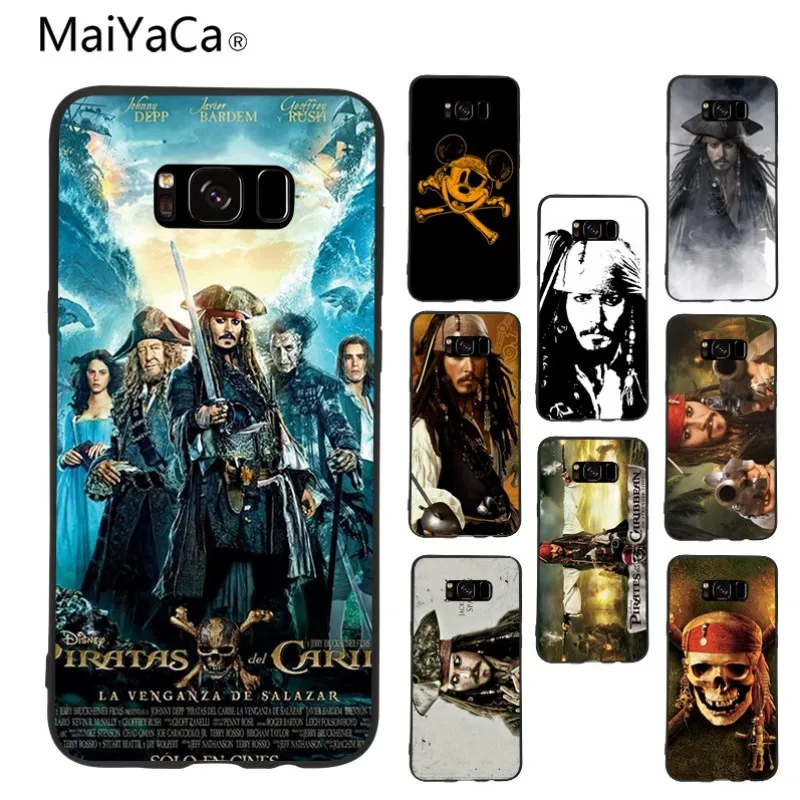 MaiYaCa Пираты Карибского моря Капитан Джек черный чехол для samsung S9 S7 S8 S7Edge Крышка