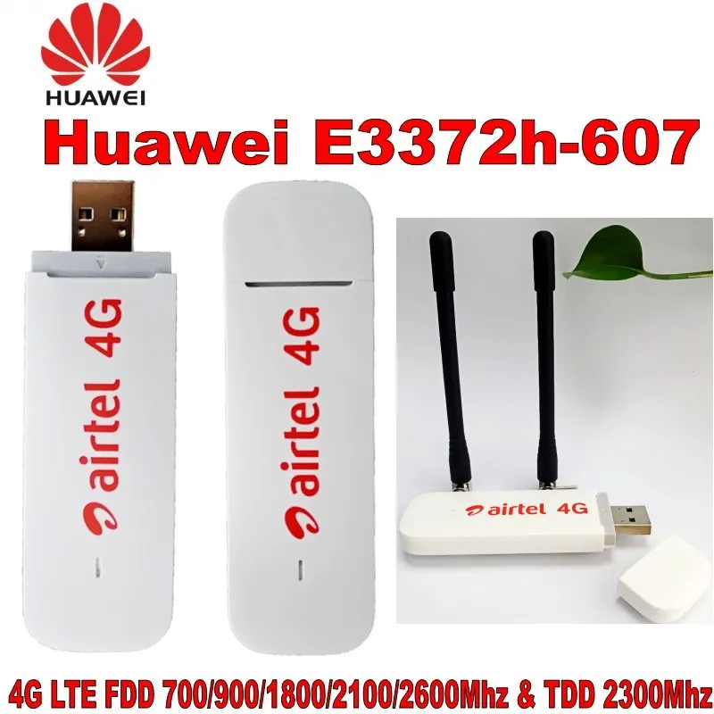 Разблокированный USB ключ Huawei E3372 1000 шт. 4G LTE с антенной CRC9 модем|3G модемы| |