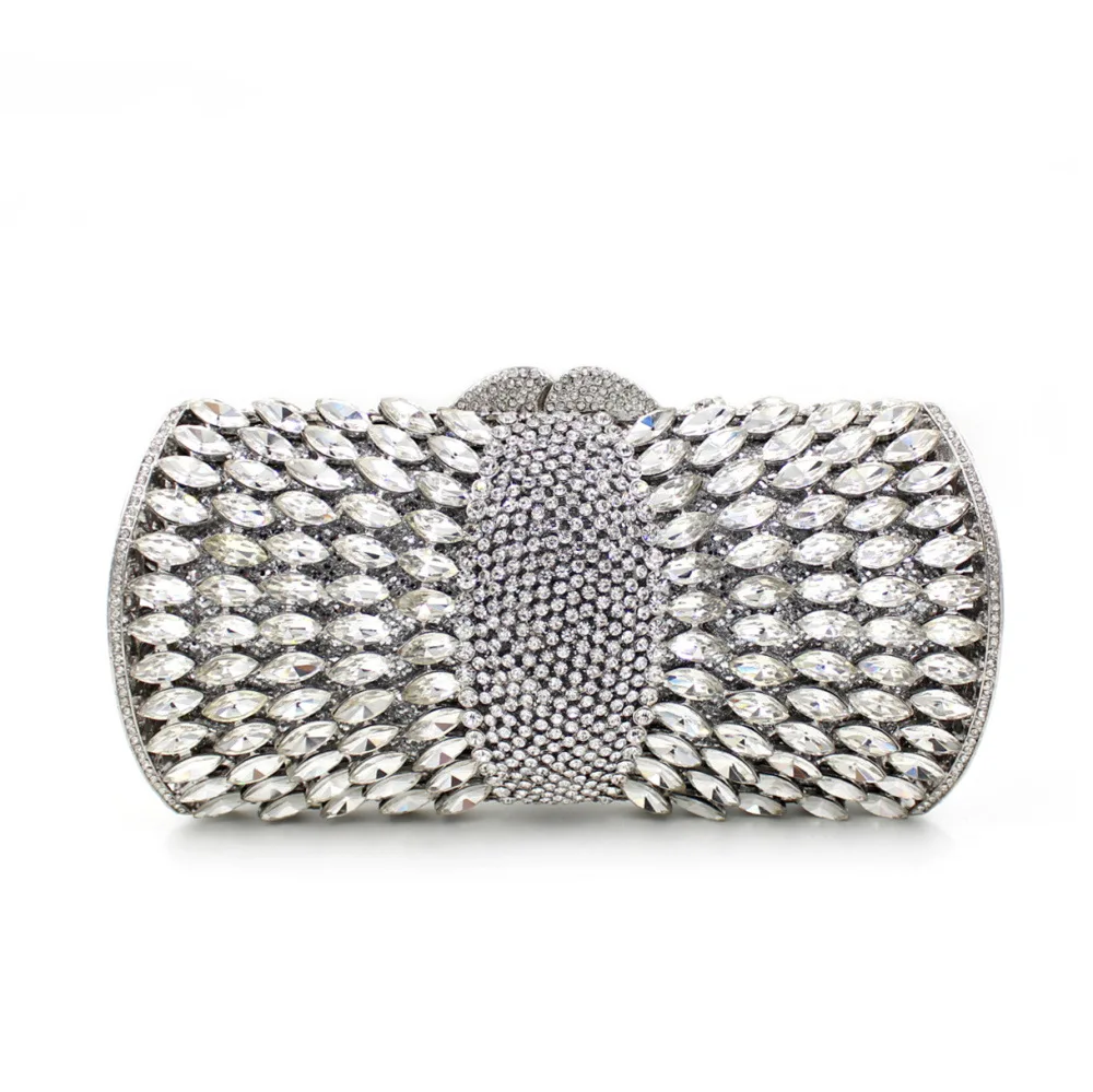 

2017 crystal women evening bags luxury diamonds bride wedding party dinner bag handbags hollow ladies single shoulder handbag