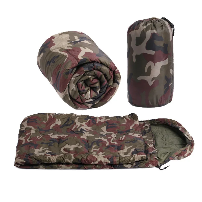 GYKZ Camouflage Military Adult Outdoor Warm Sleeping Bag Ultralight 1.1kg Camping Hiking