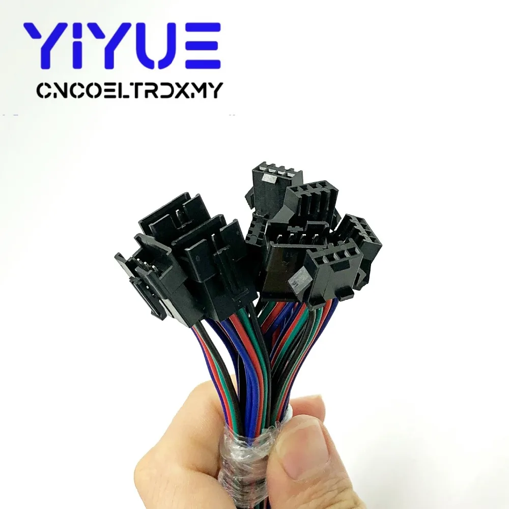 5 Pairs 15cm Long JST SM 4Pins Plug Male to Female Quick Wire Connector Adapter Terminal 4 Way Easy Fit for led strip (6)