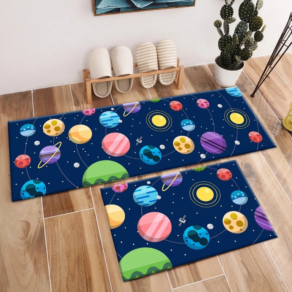 

Universe Solar System Rugs And Space Planet Carpets For Kids Baby Home Living Room Crystal Velvet Bedroom kitchen Door Floor Mat