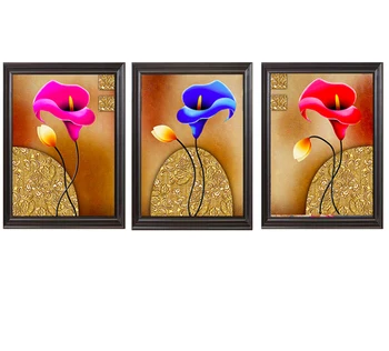 

3pcs/bulk Flower Calla Diamond Painting DIY Diamond Embroidery Home Decro Present Gift Lobby three Combination