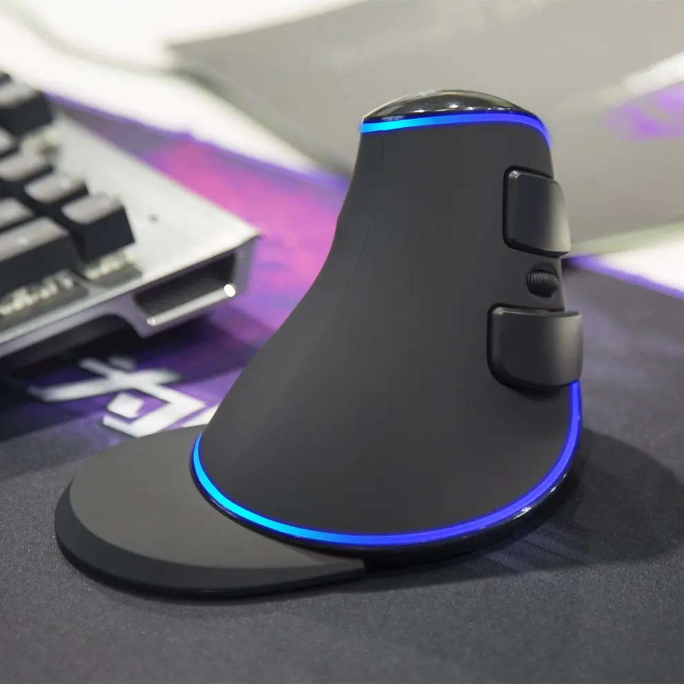 

Single Color Vertical Mouse Blue Light Ergonomic Wired Mouse Gaming Mouse with Wrist Support for Desktop