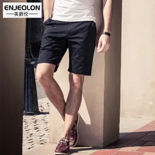 Enjeolon Летние повседневные шорты для мужчин хлопок Sim печать 2 цвета доступны по колено высокое качество K1039