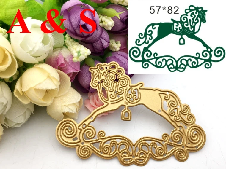  Q55 METAL CUTTING DIES Horse Scrapbook card frame album paper craft wedding invitation embossing st - 32829236577