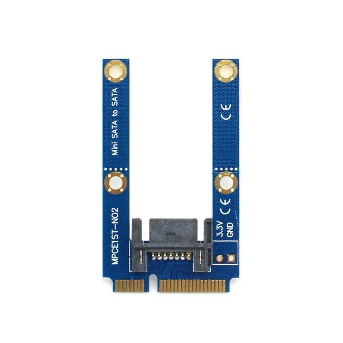 

Jimier 50mm Mini PCI-E mSATA SSD to Flat SATA 7pin Hard Disk Drive PCBA Extension Adapter