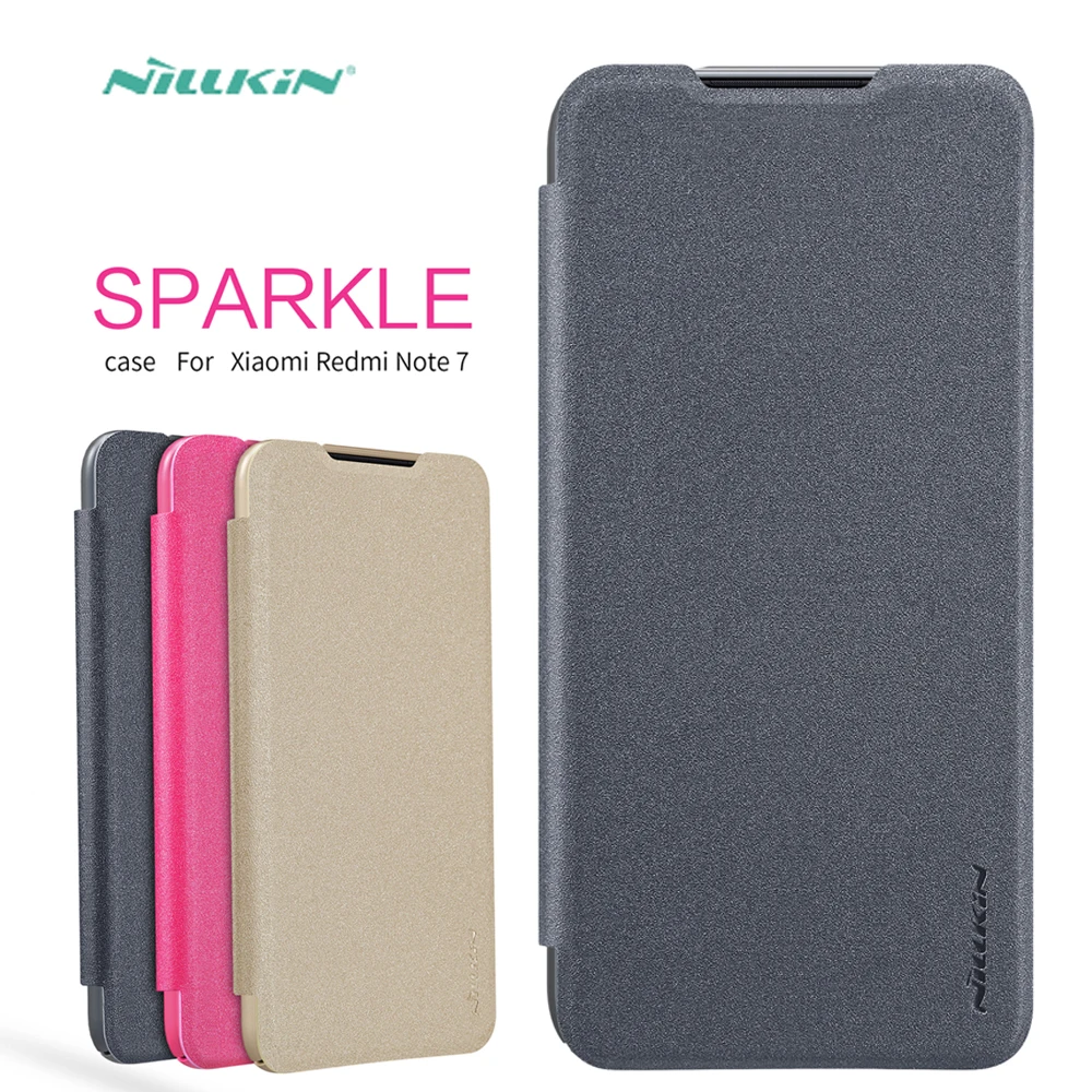 

Xiaomi Redmi Note 7 Flip Case Xiaomi Redmi Note 7 Pro Case Nillkin Sparkle Series PU Leather Cover Case For Xiaomi Redmi Note 7