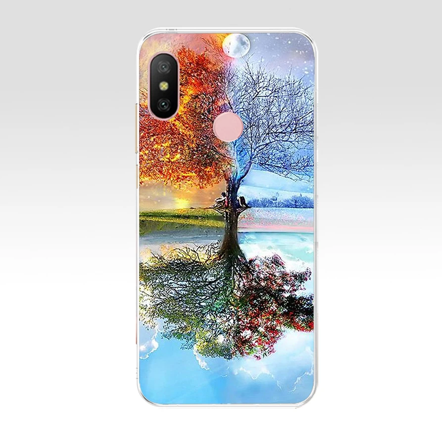 Силиконовый чехол для Xiaomi MI A2 LITE с полной защитой мягкая задняя крышка из ТПУ