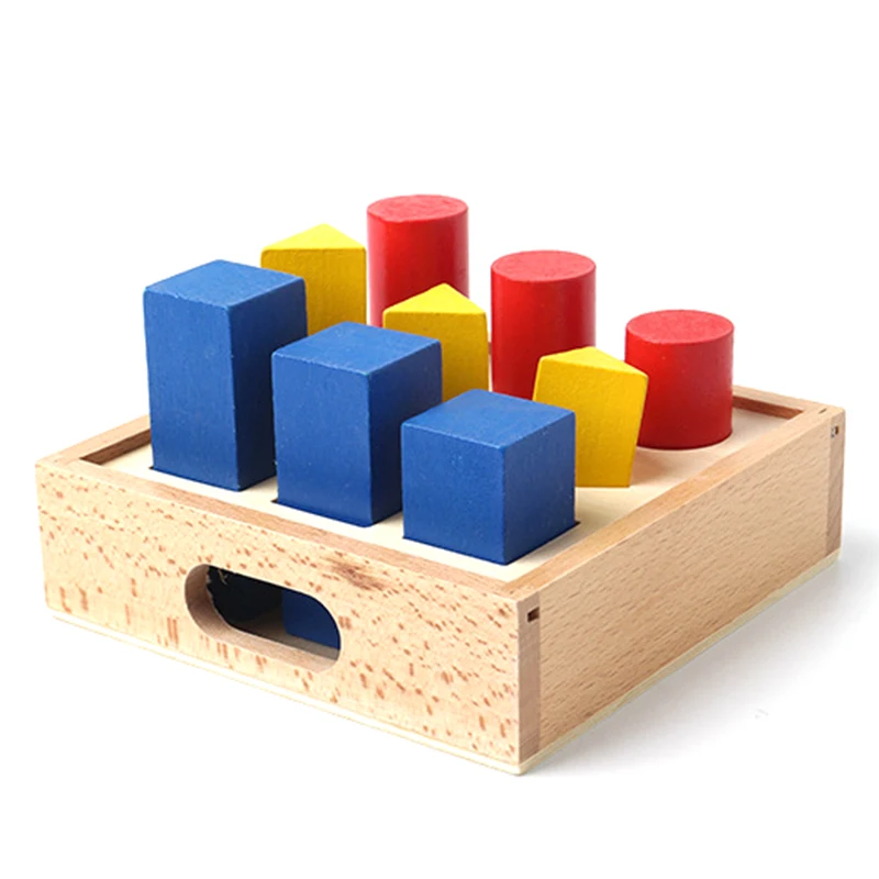 Montessori Kindergarten Children Early Childhood Education Sensory Geometry Pillar Teaching Aids Kids Educational Toys Gifts