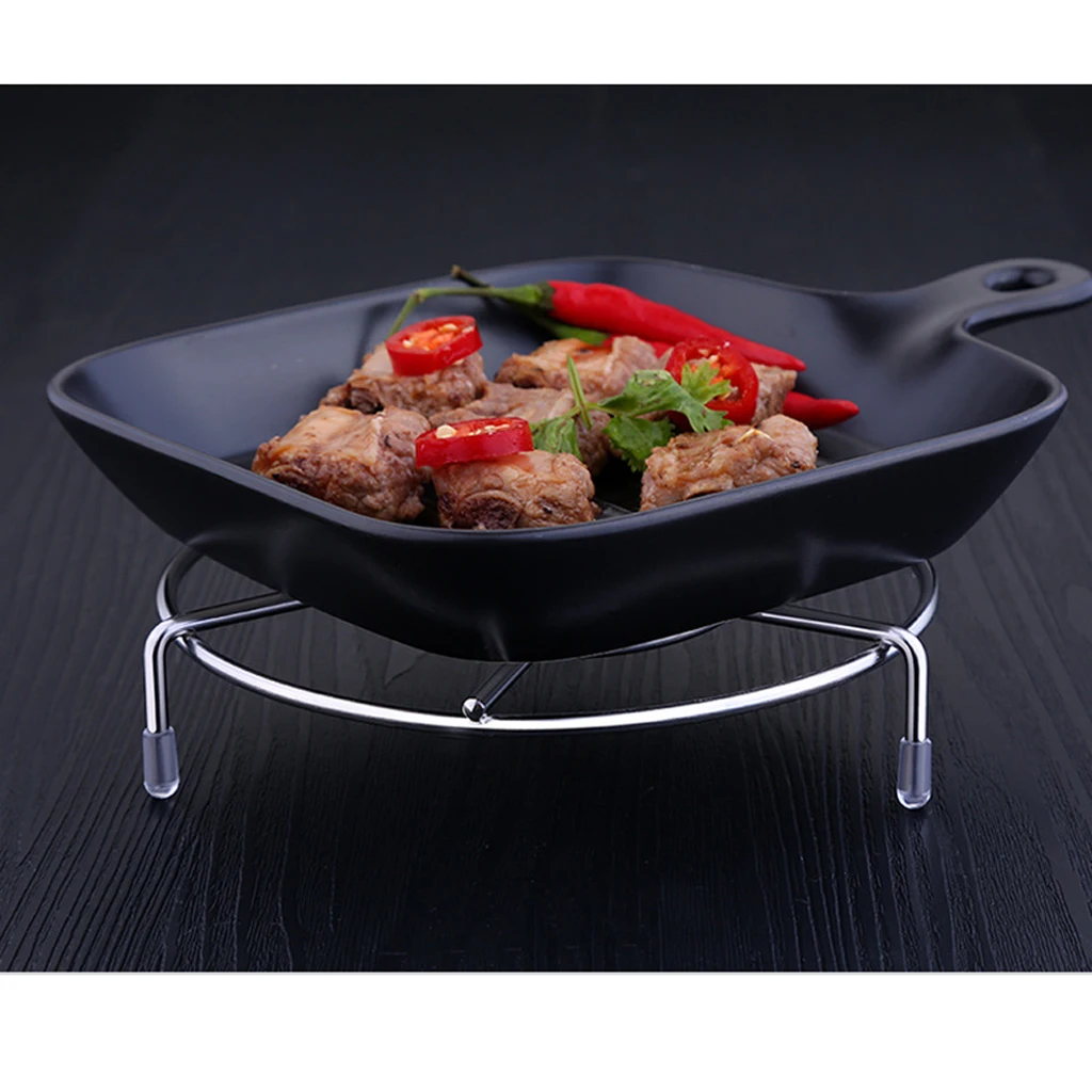 Kitchen Essential Stainless Steel Footed Wire Plate Steam Rack Trivet