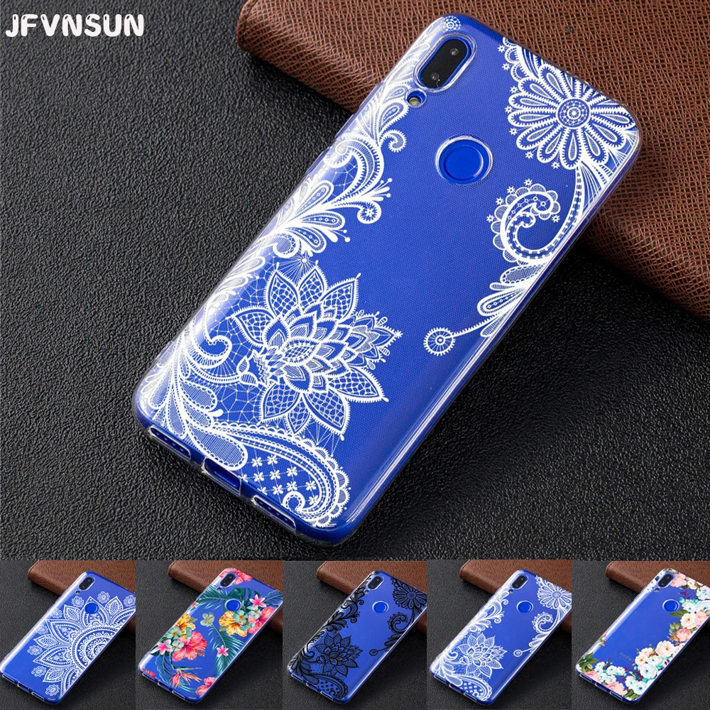 

xiaomi Redmi 7 Case on Redmi Note 7 Case Luxury 3D Relief Flower Clear TPU Case on for xiaomi Redmi 7 Note 7 note7 Cover Cases