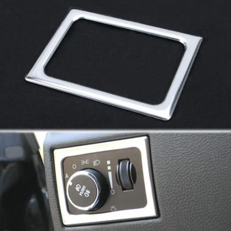 

For Jeep Grand Cherokee 2010-2018 Car Styling Accessories ABS Chrome Style Head Light Switch Button Control Panel Cover Trim