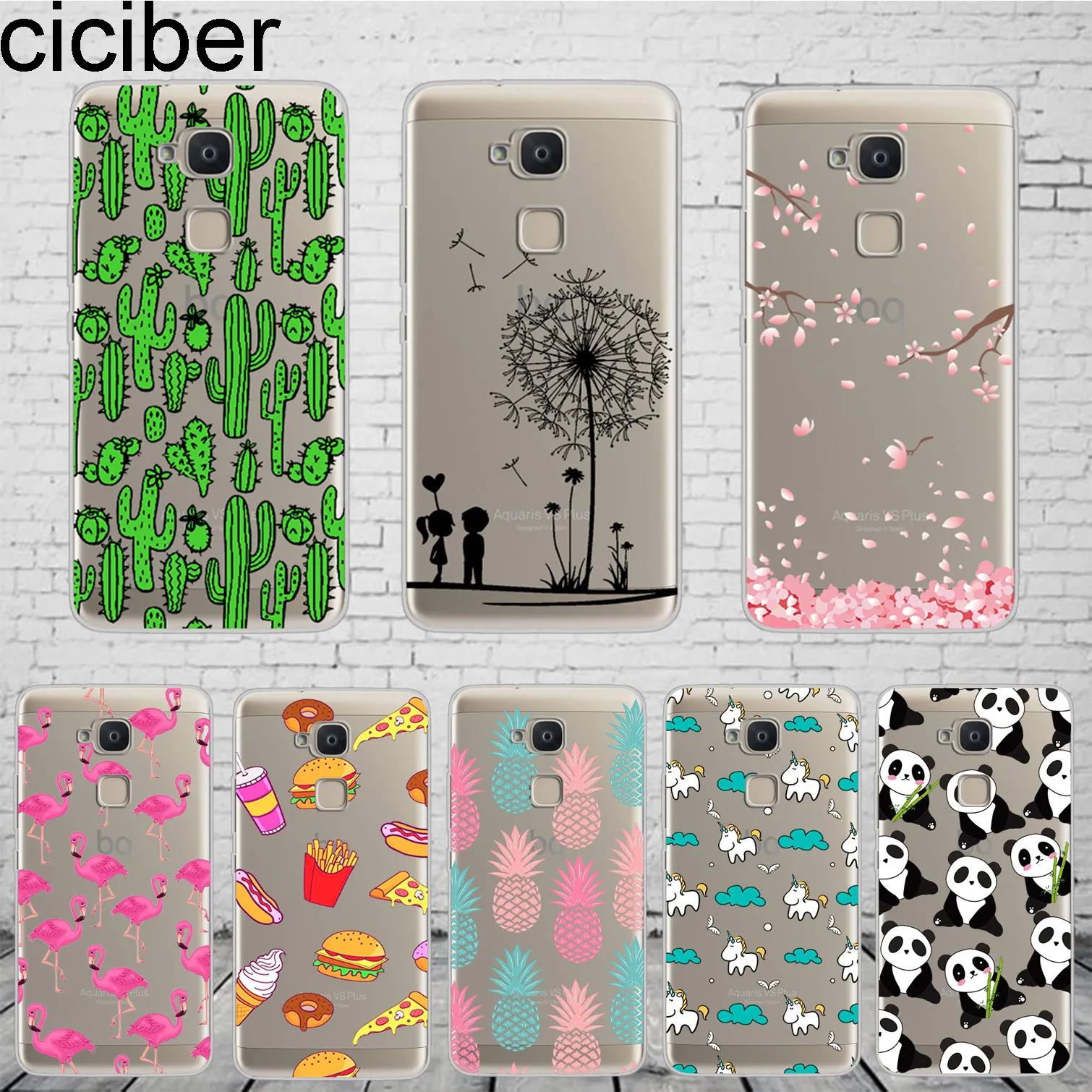 

ciciber Animal Unicorn For BQ Aquaris C U2 U X5 V VS X2 X Lite Pro Plus Fundas E5 E4.5 M5 M5.5 M4.5 Phone Case SiliconeTPU Cover