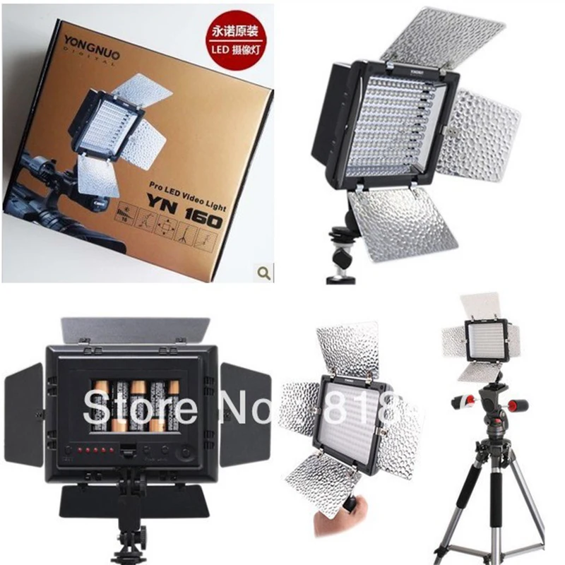  Free shipping YN160 YN-160 160LED Video Light with Filters for canon nikon Camera/Camcorderled Ligh - 1239491869