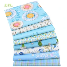 Chainho, синяя Цветочная серия, набивная твиловая, хлопковая ткань, для шитья своими руками, простыня для малышей и детей, подушка, материал, CC289, 100x160