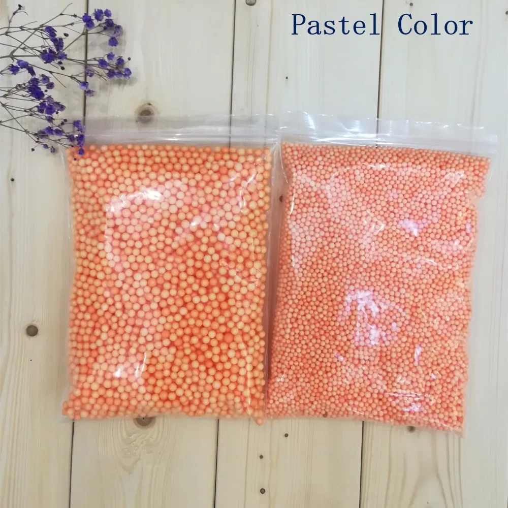 13 г/пакет мини цветные бусины для слаймов из пенополистирола слизи шарики DIY радужные пенопластовые бусины