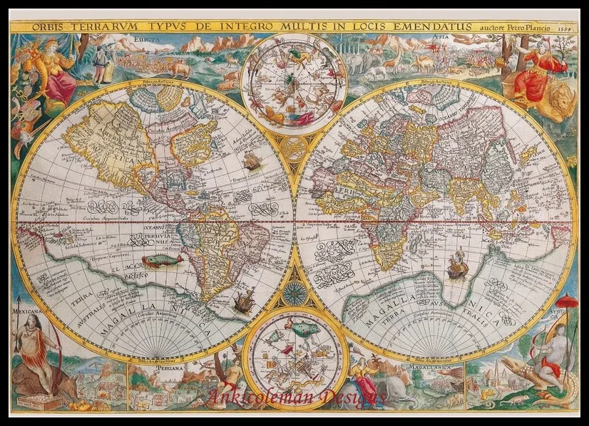 PUNTO croce contato MAP KIT-paesi del mondo