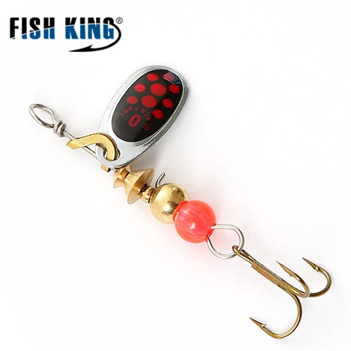 FISH KING 6 цветов 0#-5# Спиннер приманка с тройными крючками 35647-BR художественная приманка рыболовная приманка - Цвет: as photo