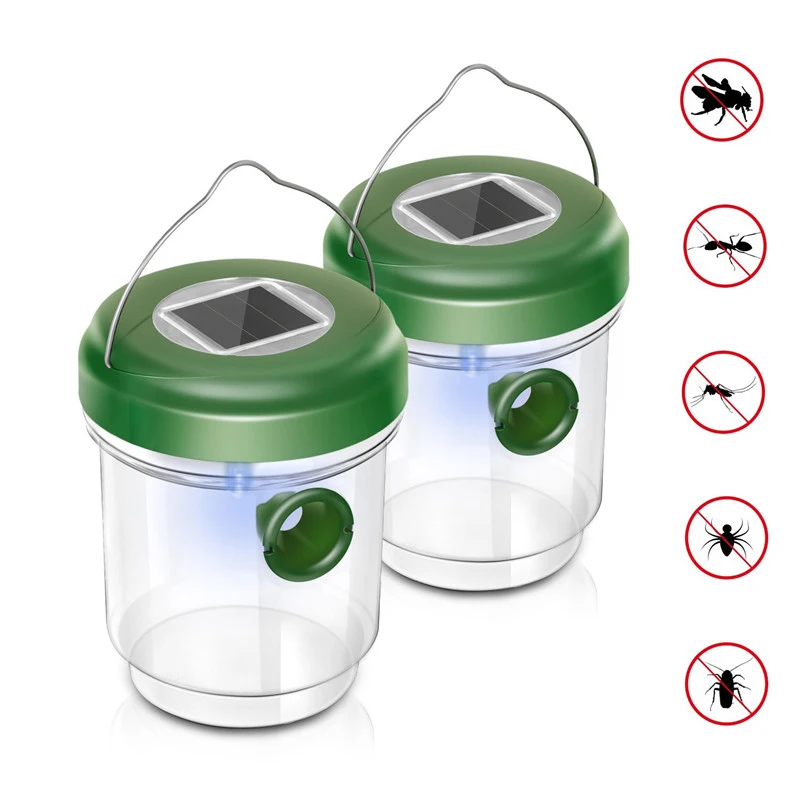 Solar Powered Wasp Trap Insect Catcher for Bees Yellow Jackets Hornets Flying Bee Hornet Trap Catcher Insect Mosquito Killer Solar Powered Wasp Trap Insect Catcher for Bees Yellow Jackets Hornets Flying Bee Hornet Trap Catcher Insect Mosquito Killer