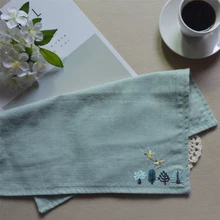 Память лес вышитые цветы Красивые дамы Шелковый платок студентов и небольшой чистый и свежий впитывает пот