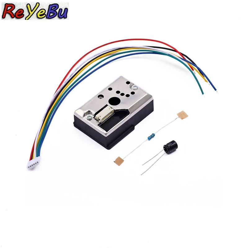 

5Pcs GP2Y1014AU0F Compact Optical Dust Sensor Compatible GP2Y1010AU0F GP2Y1010AUOF Smoke Particle PM2.5 Sensor With Cable
