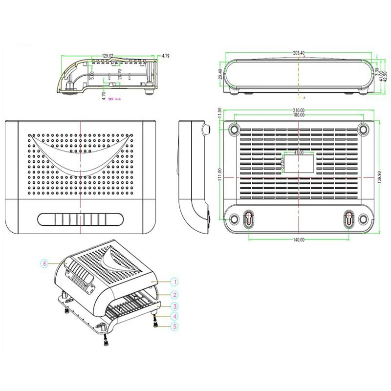 1 шт./лот корпус для электрооборудования чехол 210*42*140 мм IP54 ABS пластиковая распаечная коробка diy для сигнала запуска продукта