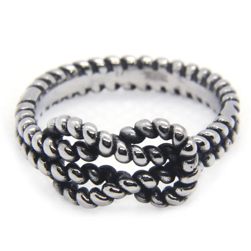 

Support Dropship Unisex Knot Ring 316L Stainless Steel Jewelry Fashion Band Party New Design Ring