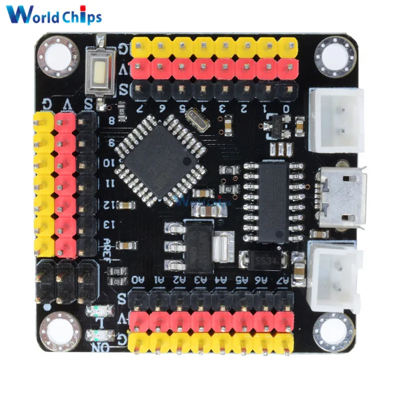 Плата микроконтроллера CH340 CH340G TTL USB NANO V3.0 3 0 Atmega328 Atmega328P Pro мощный модуль плата