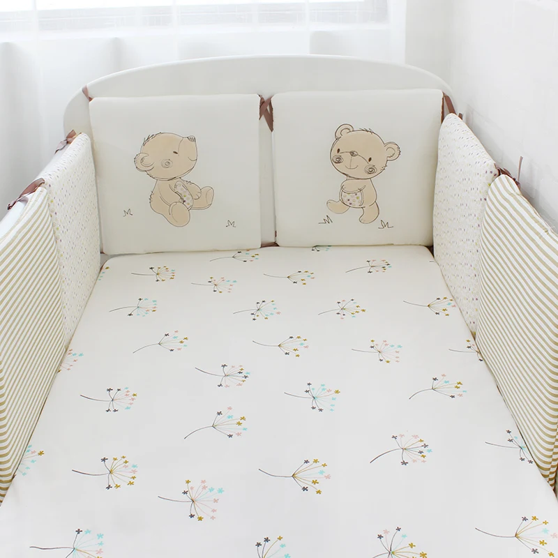 تعلم يفسد النورس  مجموعة مكونة من 6 قطع من مصدات سرير الأطفال حديثي الولادة من القطن لحماية سرير  الأطفال حول السرير الناعم لمهد الأطفال الرضع|bed bumper|baby bed bumpercrib  bumper - AliExpress