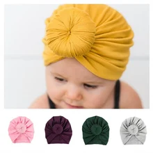 Пончик детская шапка Карамельный цвет новорожденных из эластичного хлопка для маленьких девочек и мальчиков детская шапочка, шапка, шляпы, подарок для ребенка, мульти Цвет для девочек и мальчиков тюрбаны