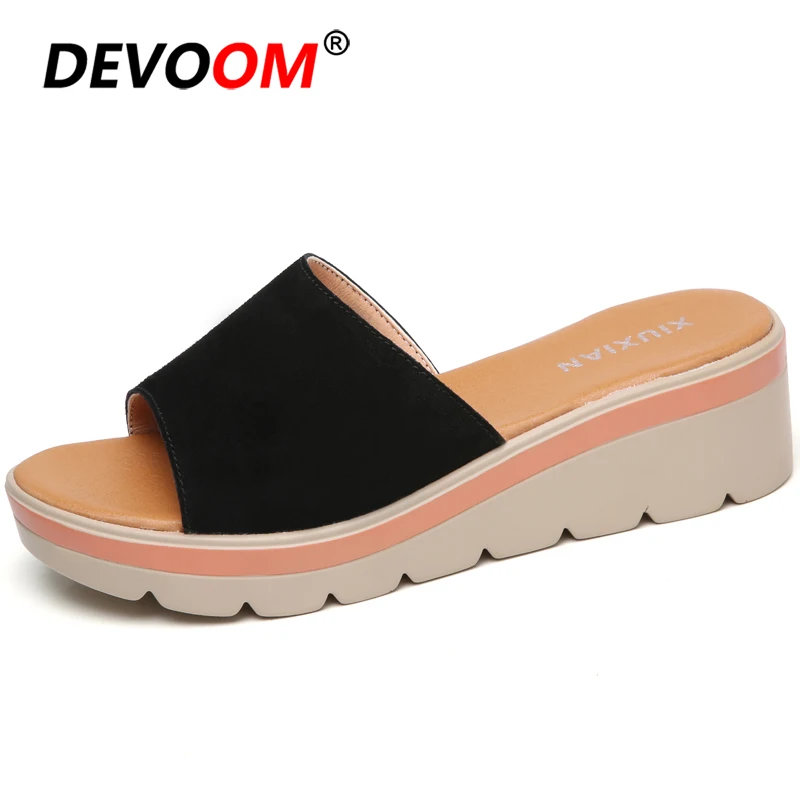 

2019 Fashion Women's Sandals Shoes Comfort Summer Women Shoes Dames Slippers Indoor Slippers Fit Flops Women Platform Flip Flops