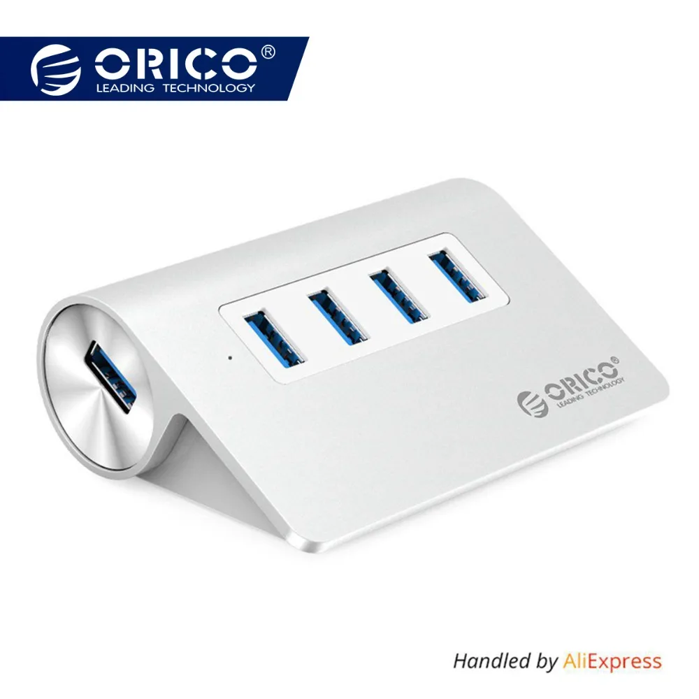 

ORICO Aluminum 4 ports USB 2.0 3.0 HUB High Speed Mini Splitter Portable Hub for Laptop PC Computer with 1M Data Cable