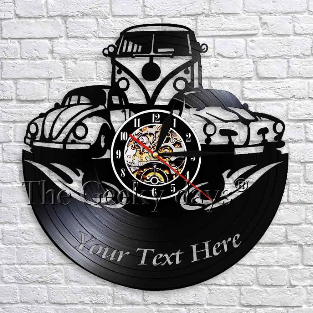 Автомобильная настенная художественная декоративная стена часы Ретро Виниловая пластинка настенные часы ручной работы часы новоселье подарки для молодежи