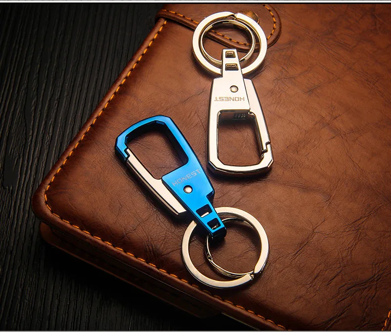 waist hanging keychain key ring high quality double loops key chain key